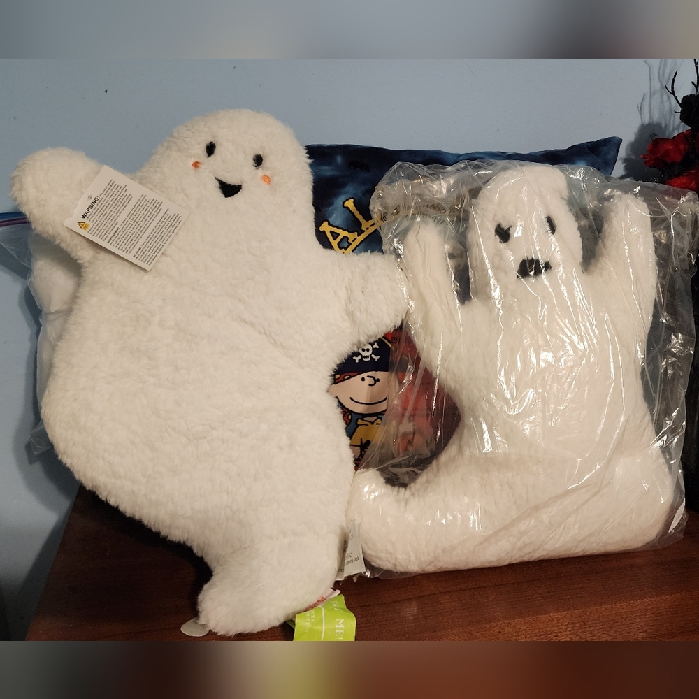 Pottery Barn And LAB 10.31 Ghost Plush Pillows